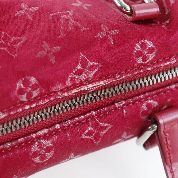 LOUIS VUITTON Little papillon Handbag Red Monogram satin Women - Picture 4 of 9